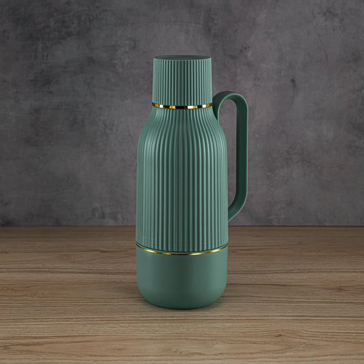 Almarjan 1 Liter Vacuum Flask Green & Gold - GT102 MMGG