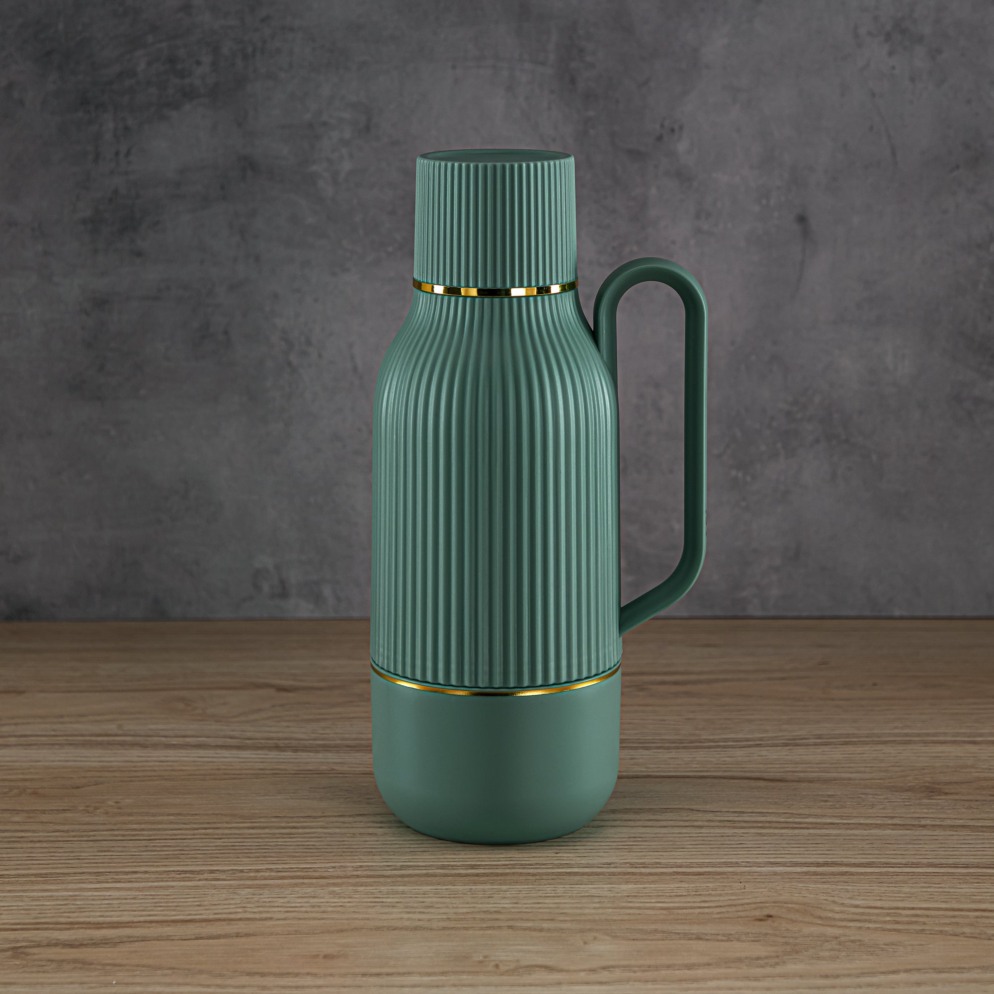 Almarjan 1 Liter Vacuum Flask Green & Gold - GT102 MMGG