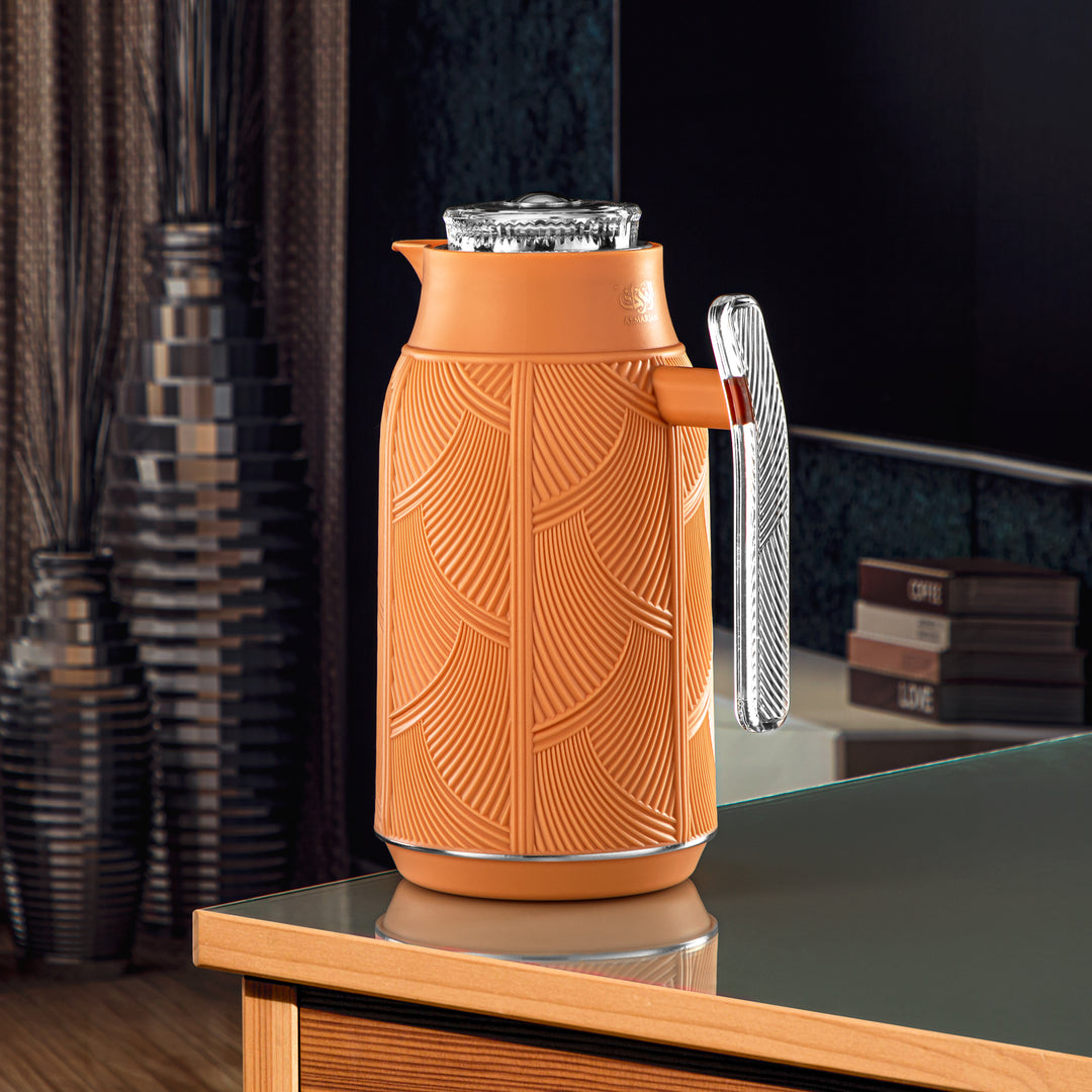 Almarjan 1 Liter Vacuum Flask Peach & Silver - GT113-100 NAP/C