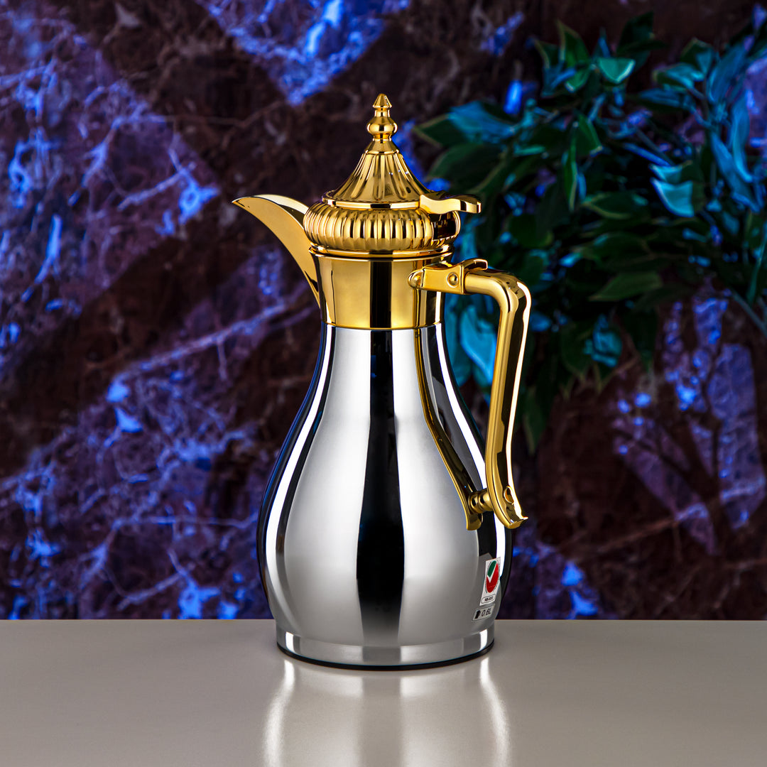 Almarjan 0.6 Liter Vacuum Flask Silver & Gold - GWD-060-SG
