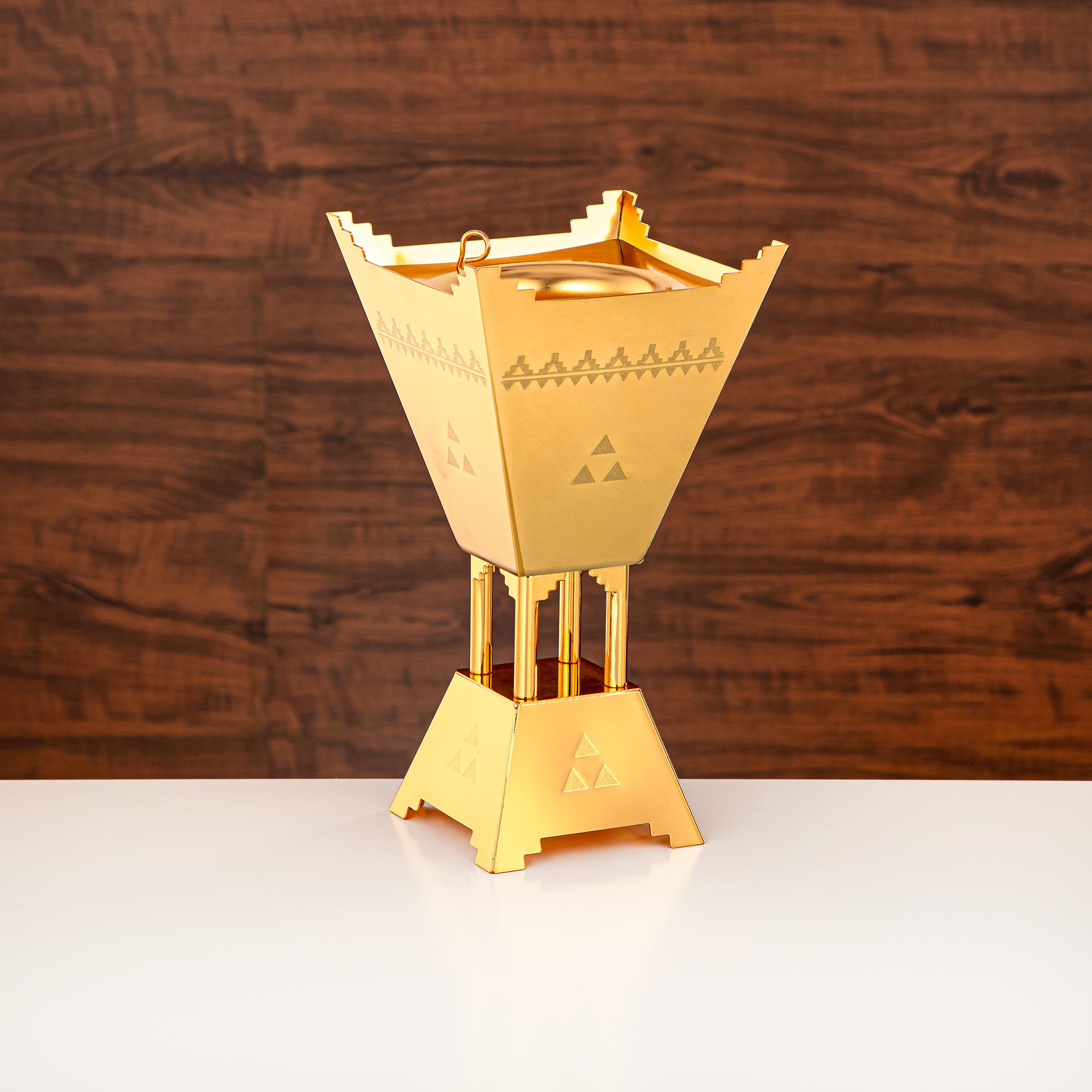 مبخرة المرجان 13 سم ذهبية - HT2411014