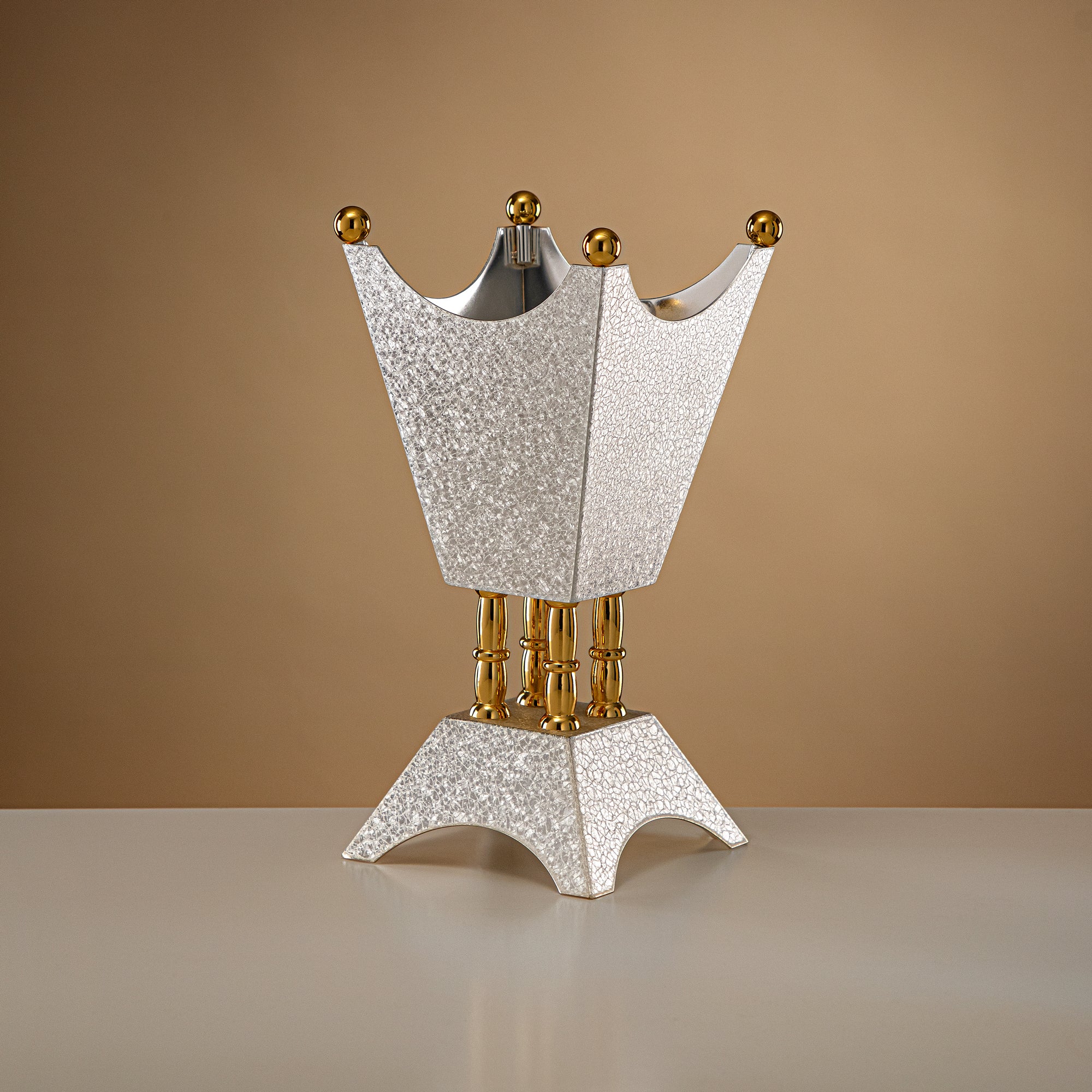 مبخرة المرجان فضية وذهبية 25 سم