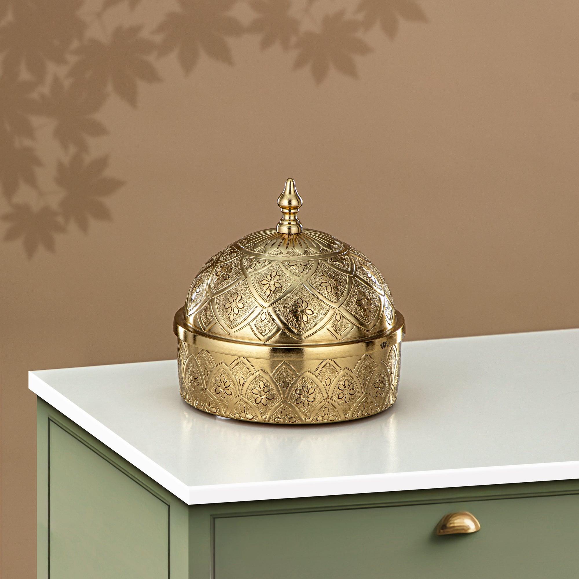 Almarjan Date Bowl, 15CM, Gold (MD-3004 A) - Stylish Serveware