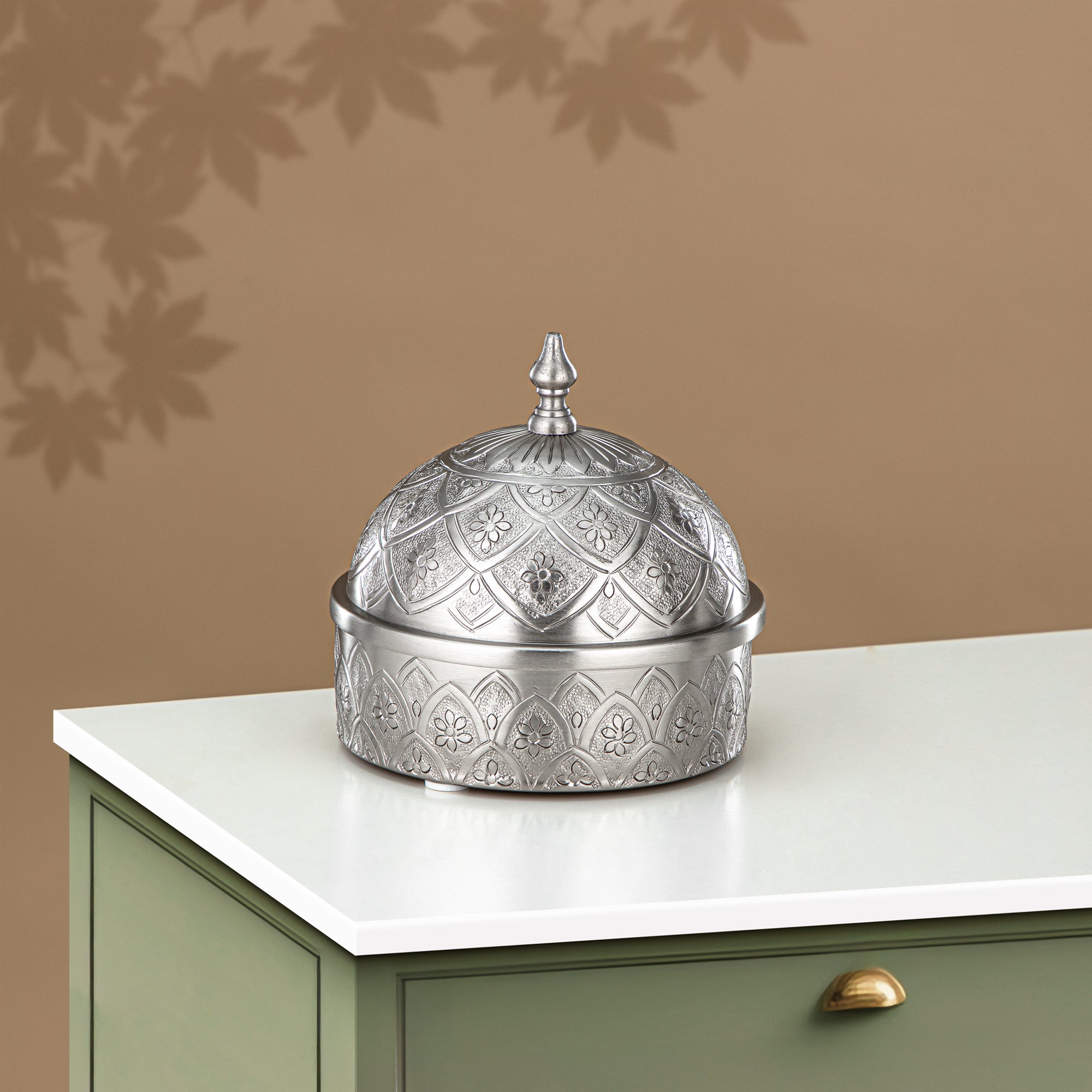 Almarjan Date Bowl, 15CM, Silver (MD-3005 A) - Stylish Serveware