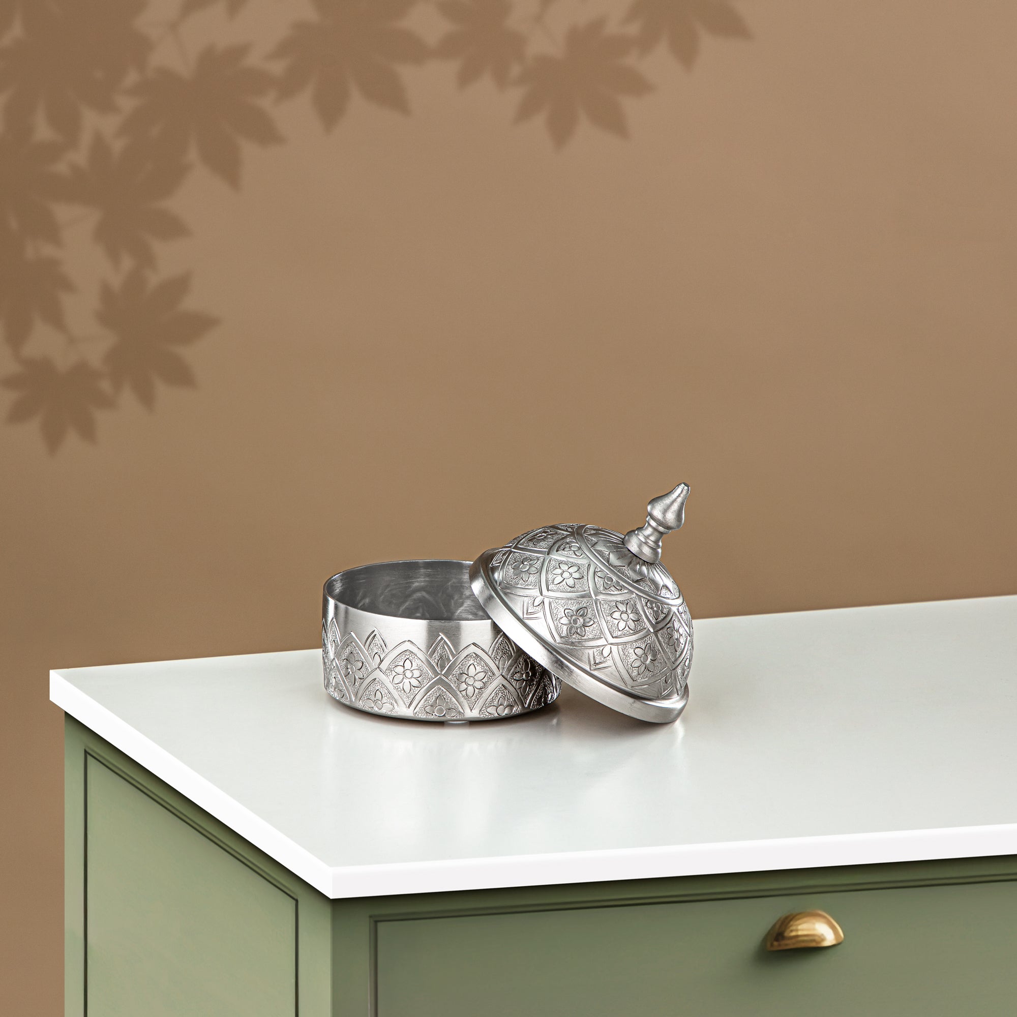 Almarjan Date Bowl, 10CM, Silver (MD-3005 B) - Stylish Serveware