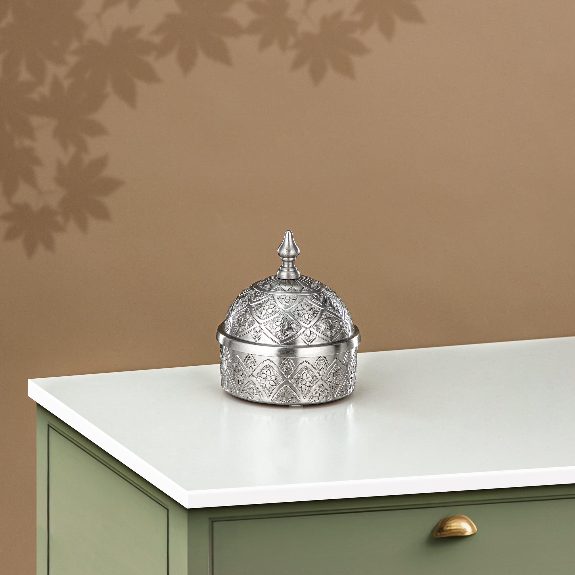 Almarjan Date Bowl, 10CM, Silver (MD-3005 B) - Stylish Serveware