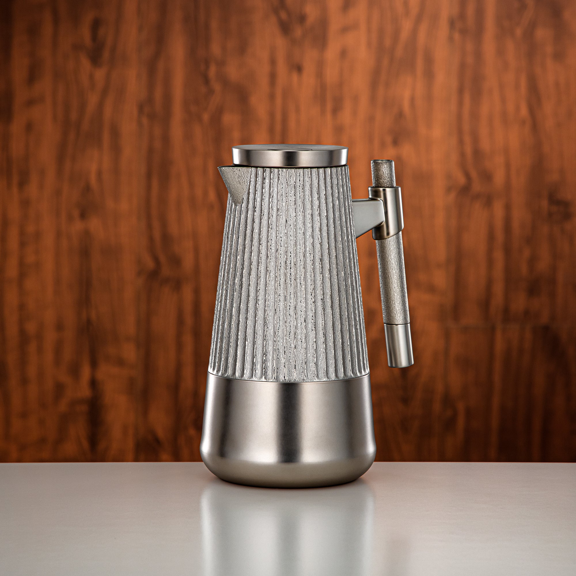 Almarjan Vacuum Flask Set 1L + 1L Matt Nickel