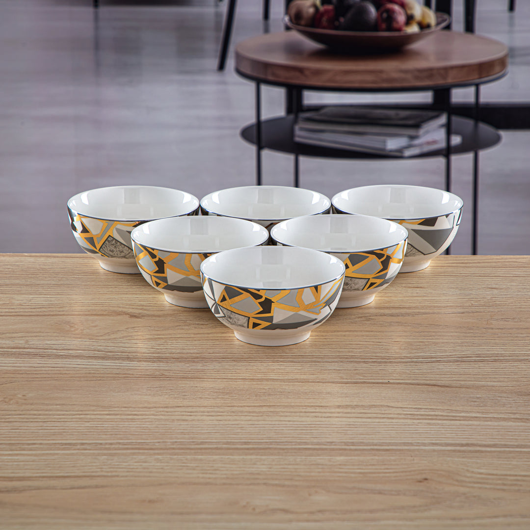 Almarjan 6 Pieces Fonon Collection Porcelain Bowl Set - 1235