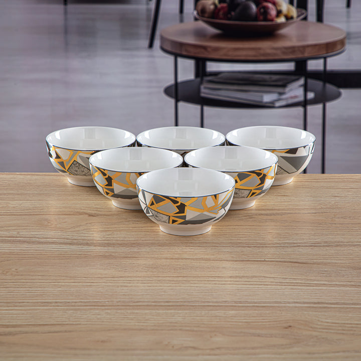 Almarjan 6 Pieces Fonon Collection Porcelain Bowl Set - 1235