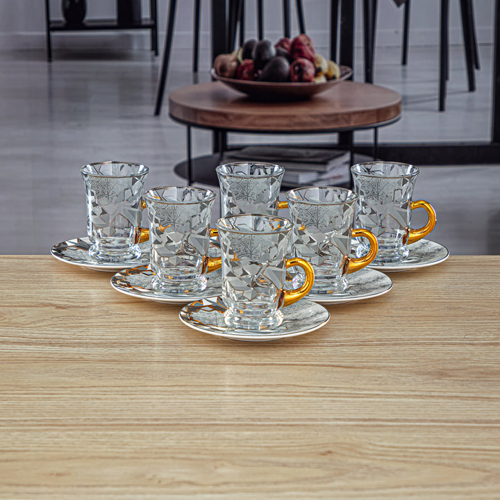 Almarjan 18 Pieces Fonon Collection Tea And Cawa Cup Set - 1235