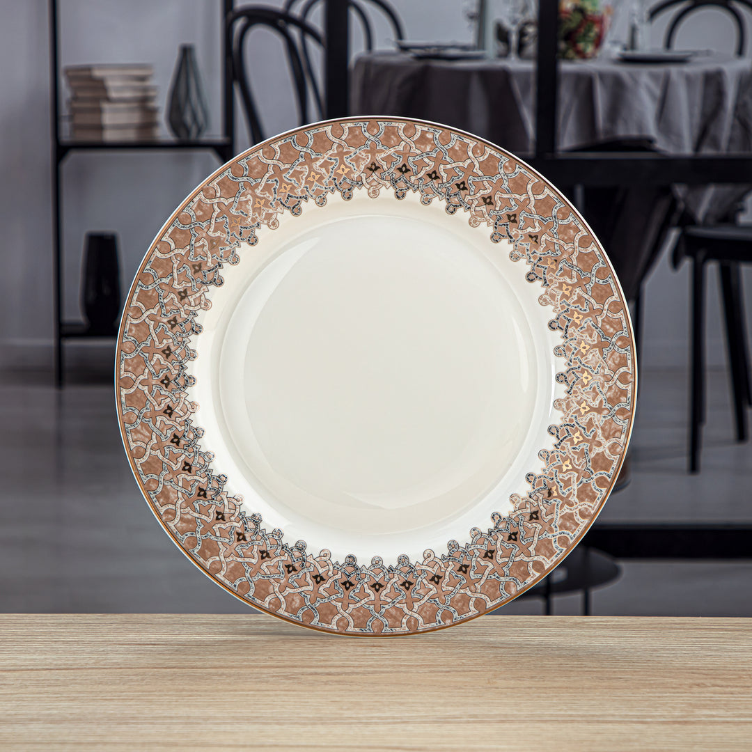 Almarjan 6 Pieces Fonon Collection 10.5 Inches Porcelain Dinner Plate Set - 2494