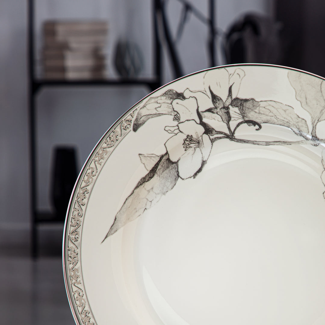 Almarjan 6 Pieces Fonon Collection 10.5 Inches Porcelain Dinner Plate Set - 8588