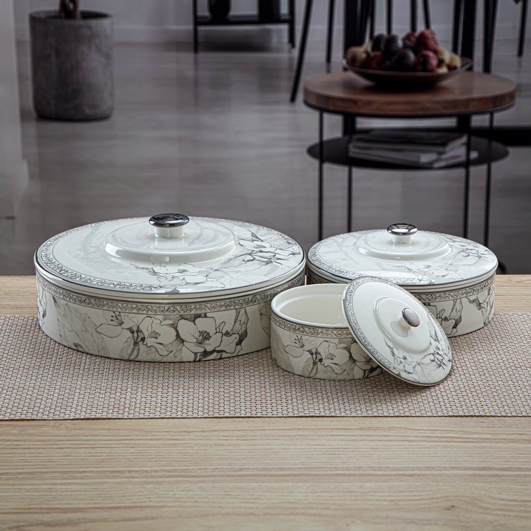 Almarjan 11 CM Fonon Collection Porcelain Bowl With Cover - 8588