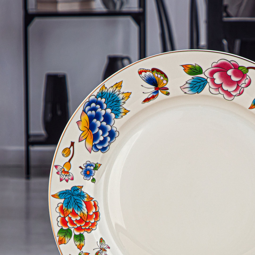 Almarjan 6 Pieces Fonon Collection 10.5 Inches Porcelain Dinner Plate Set - 2070