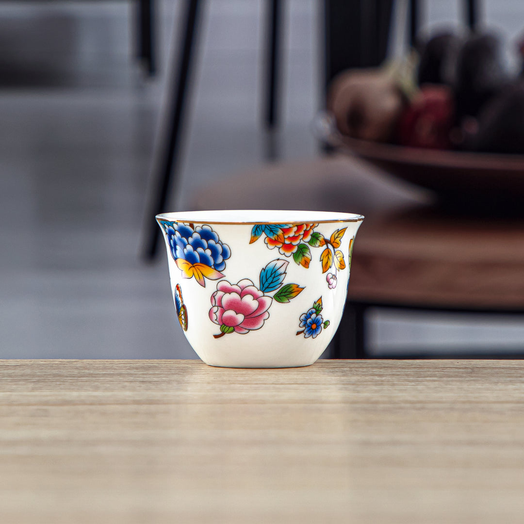 Almarjan 6 Pieces Fonon Collection Porcelain Cawa Cup Set - 2070