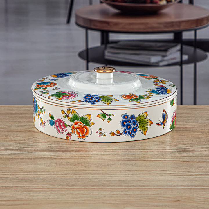 Almarjan 25 CM Fonon Collection Porcelain Bowl With Cover - 2070