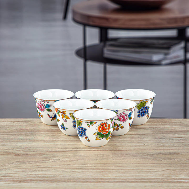 Almarjan 18 Pieces Fonon Collection Tea And Cawa Cup Set - 2070