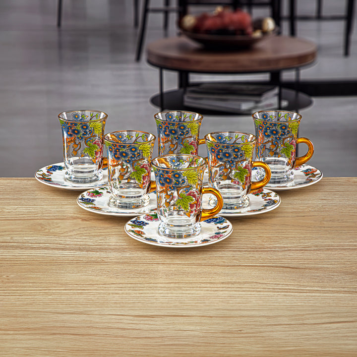 Almarjan 6 Pieces Fonon Collection Tea Cup Set - 2070