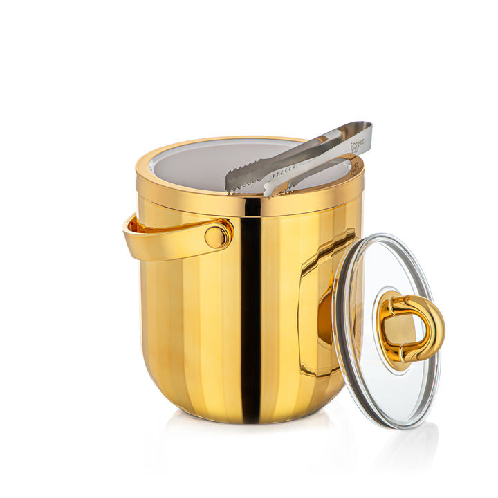 Forever Gold 1.5 Liter Plastic Ice Bucket Gold - PT003 ALL G