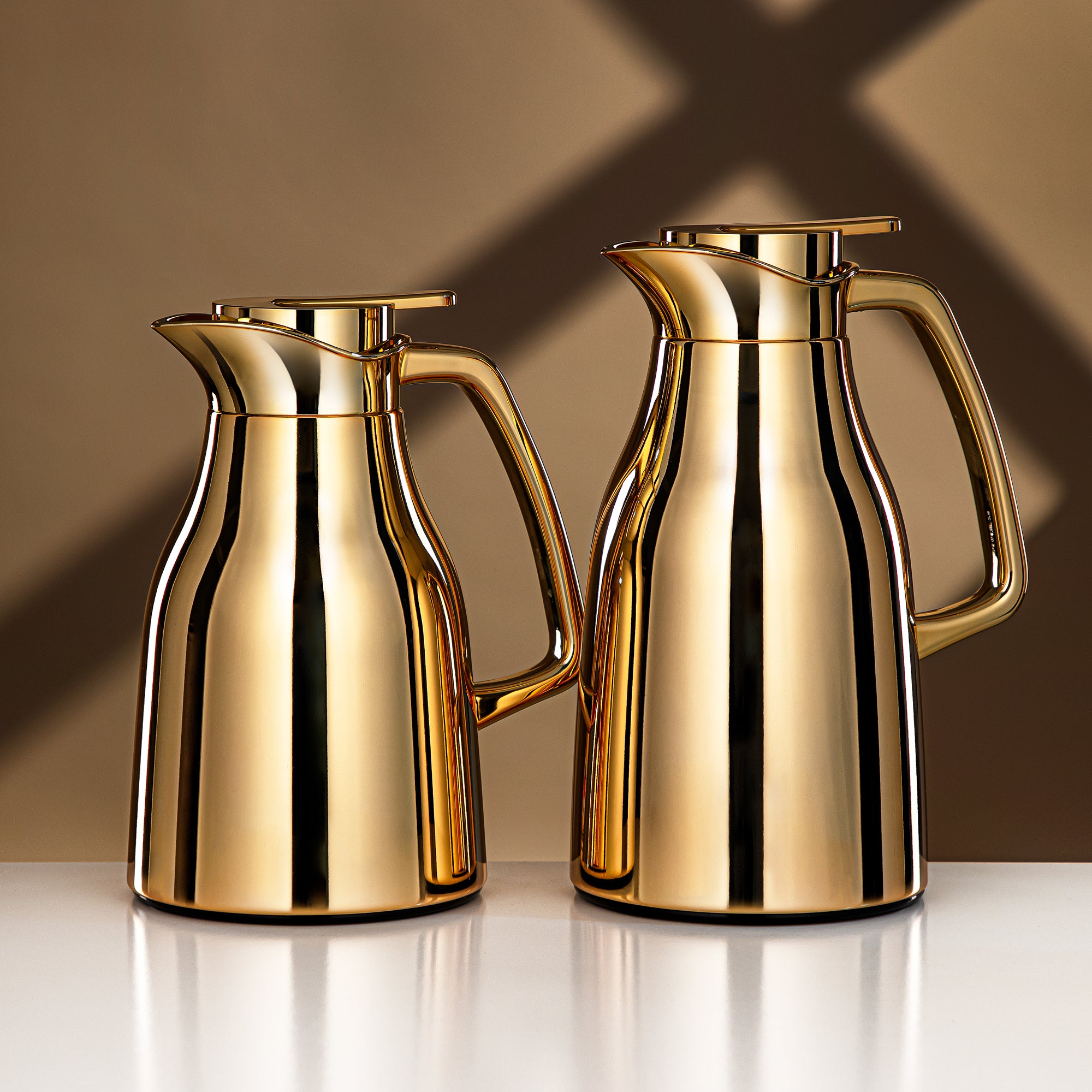 Almarjan Vacuum Flask Set Gold 0.7L + 1L (RGC-0700C95+1000C95) – Elegant Serving | Ramadan & Gatherings