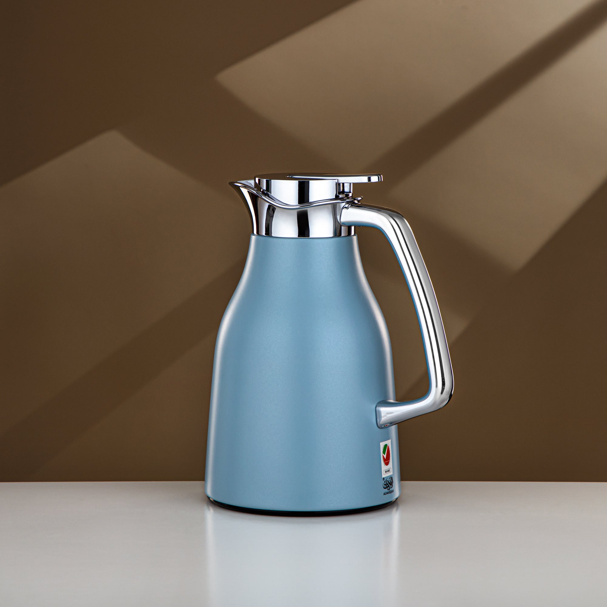 Almarjan Vacuum Flask Set Matt Blue & Silver 0.7L + 1L (RGC-0700Q406YZC+1000Q406YZC) – Elegant Serving | Ramadan & Gatherings