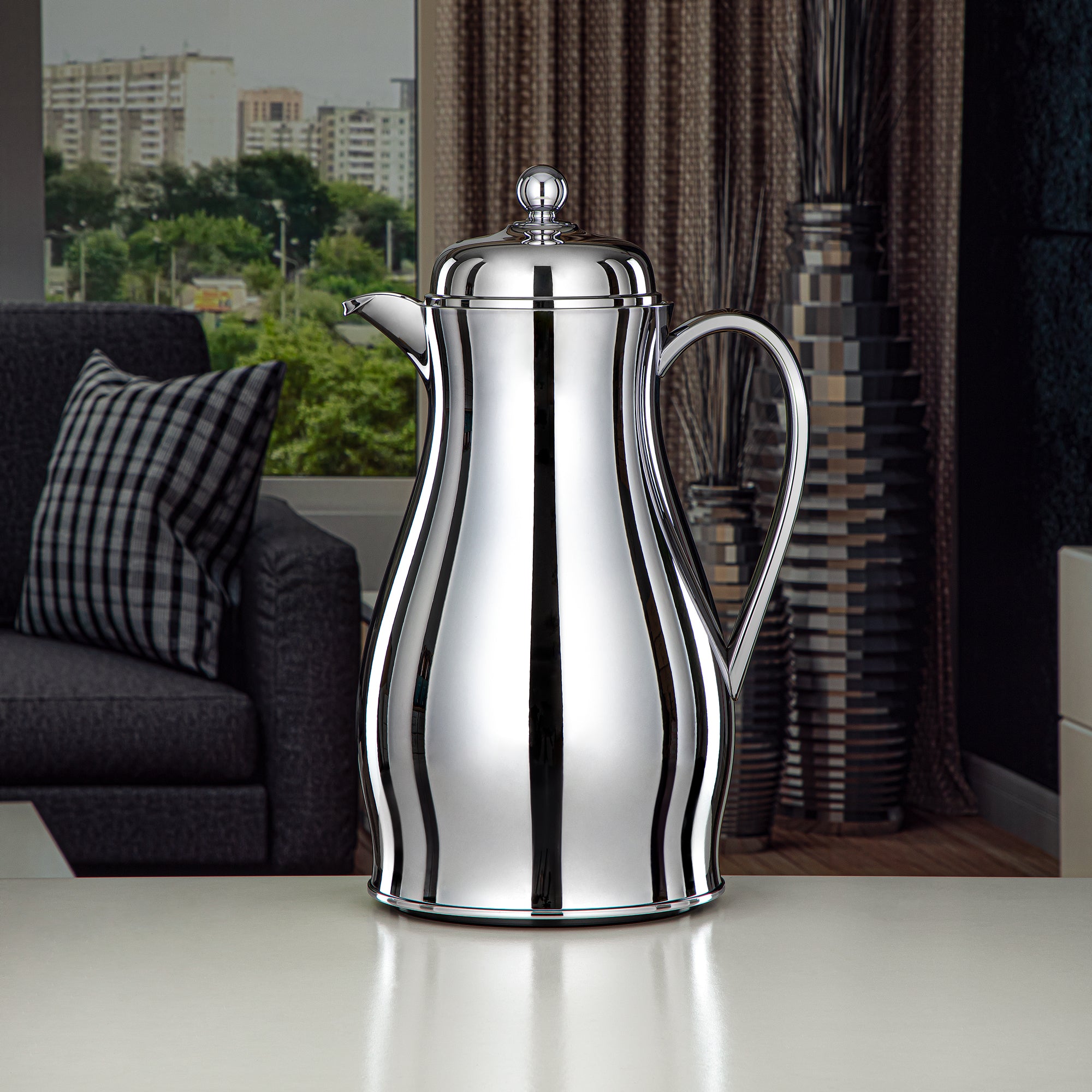 Almarjan Vacuum Flask Metal Body with Glass Liner 1.4L Silver (RPA-140-S) – Everyday Elegance Collection