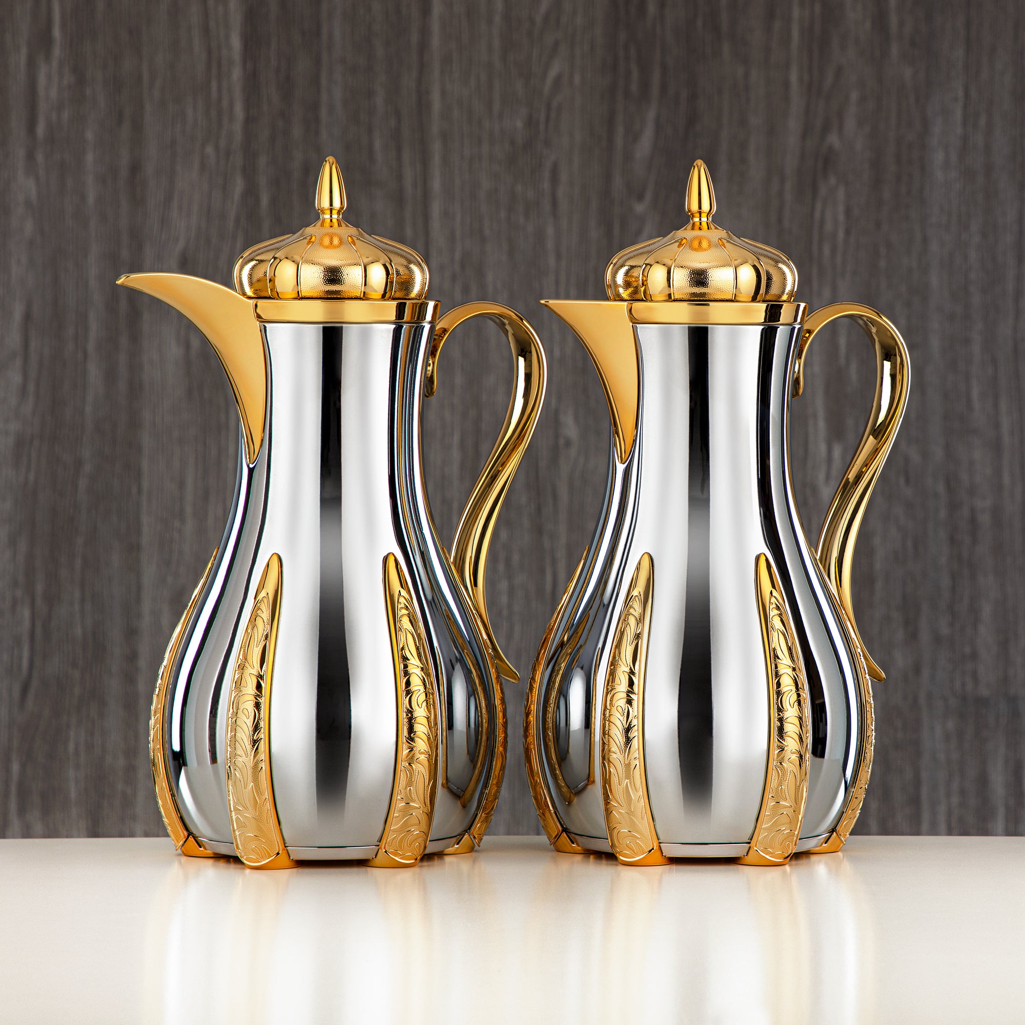 Almarjan 2 Pieces Vacuum Flask Set Silver & Gold - SM-2A26AB-100 C/G