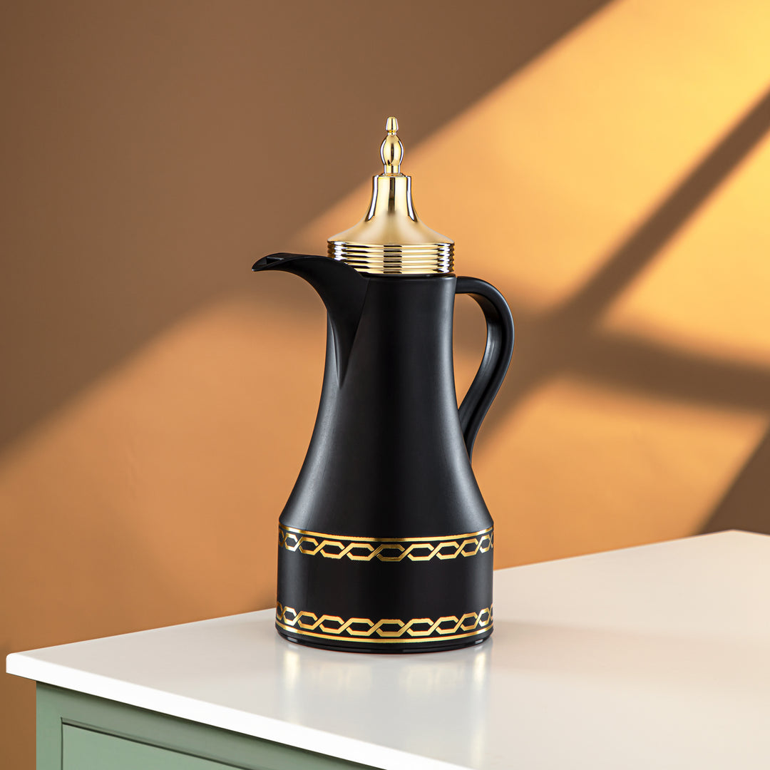 Almarjan 2 Pieces Vacuum Flask Set Black & Gold - SM-2D936AB-100 B/G