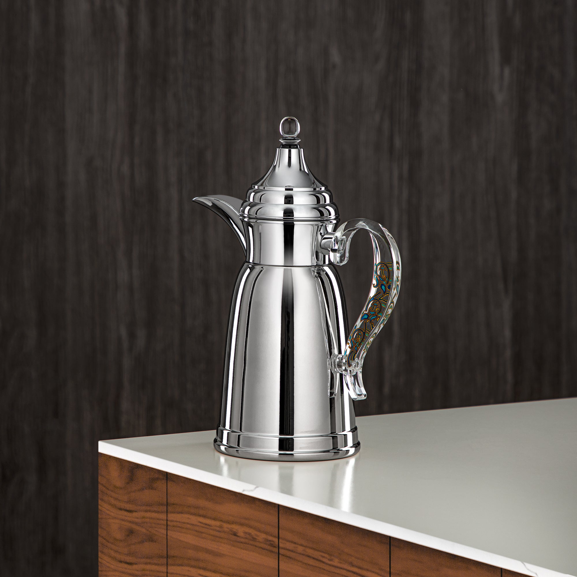 Almarjan 600 ML Stainless Steel Double Wall Flask Silver - SM-2E02-060 C/BLU