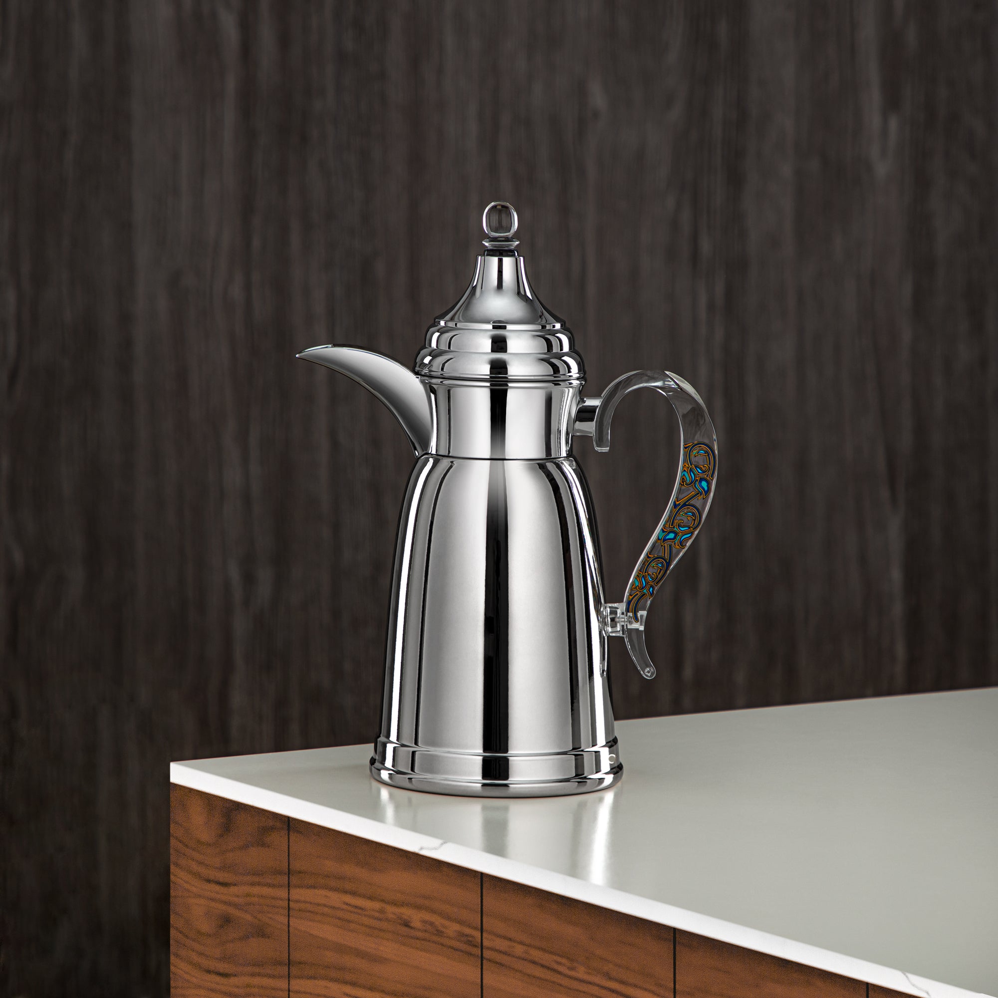 Almarjan 600 ML Stainless Steel Double Wall Flask Silver - SM-2E02-060 C/BLU