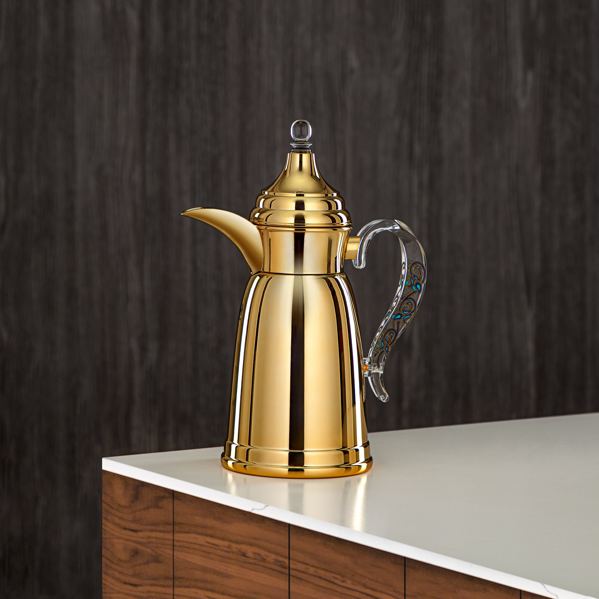 Almarjan 600 ML Stainless Steel Double Wall Flask Gold - SM-2E02-060 G/BLU