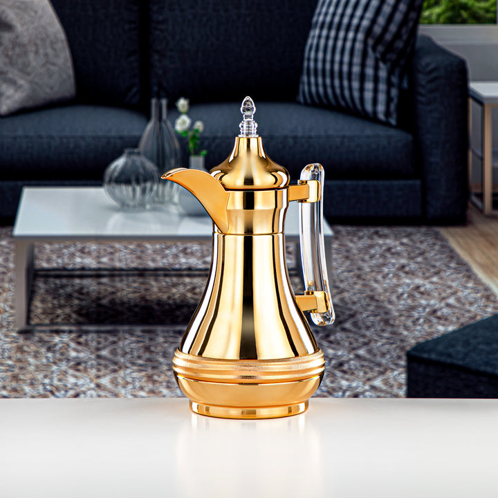 Almarjan 0.6 Liter Stainless Steel Vacuum Dallah Gold - SND-060G-CLR