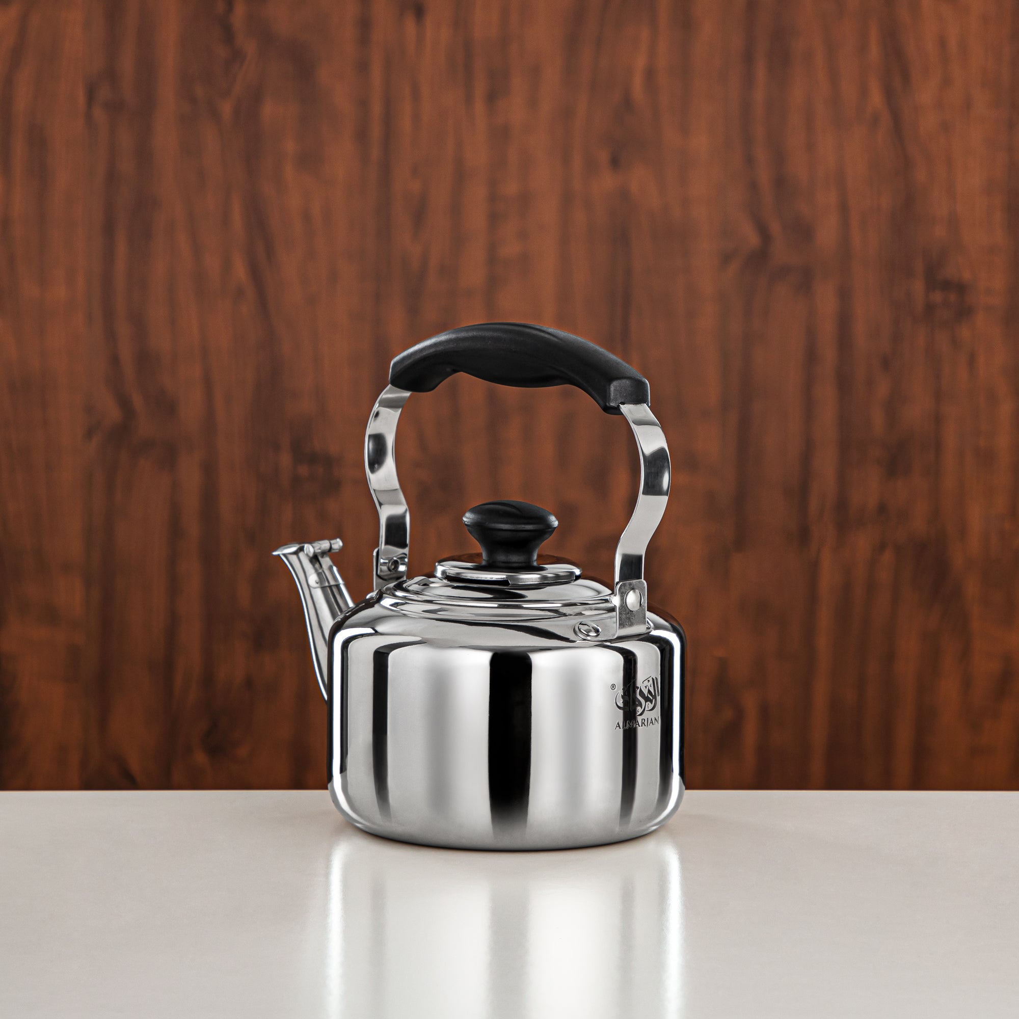 Almarjan 1 Liter Stainless Steel Whistling Kettle Silver SB980110