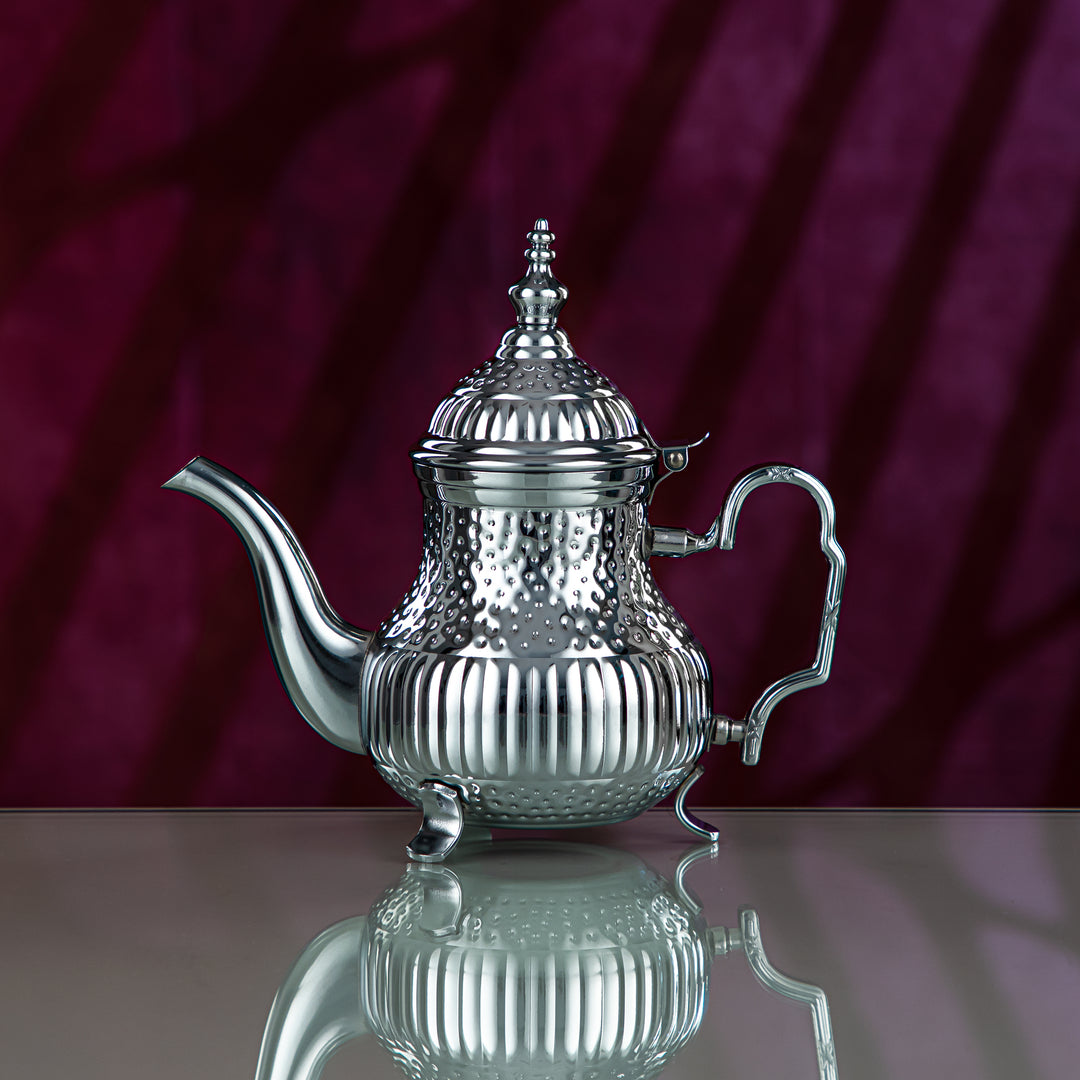 Almarjan 0.8 Liter Marabaa Collection Stainless Steel Teapot Silver - STS0010810