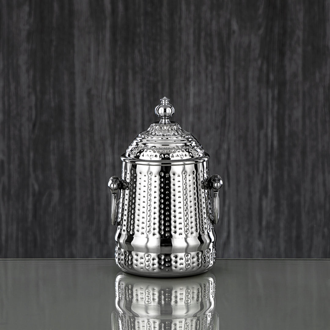 Almarjan 24 Ounce Barari Collection Stainless Steel Canister Silver - STS0013059