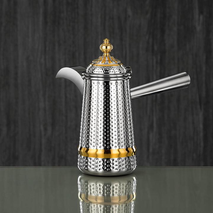 Almarjan 24 Ounce Barari Collection Stainless Steel Coffee Warmer Silver & Gold - STS0013091