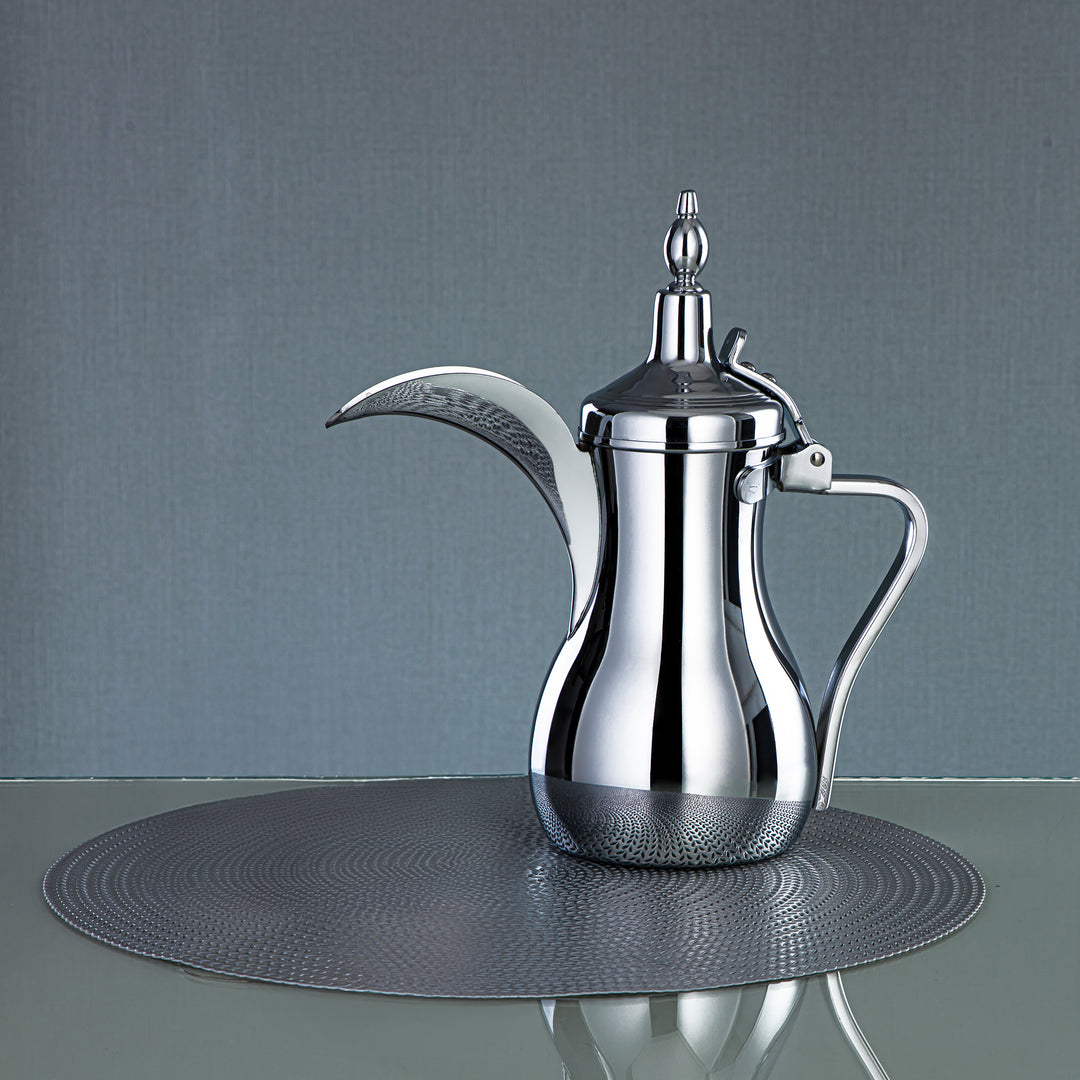 Almarjan 48 Ounce Albawadi Collection Stainless Steel Dallah Silver - STS0013114