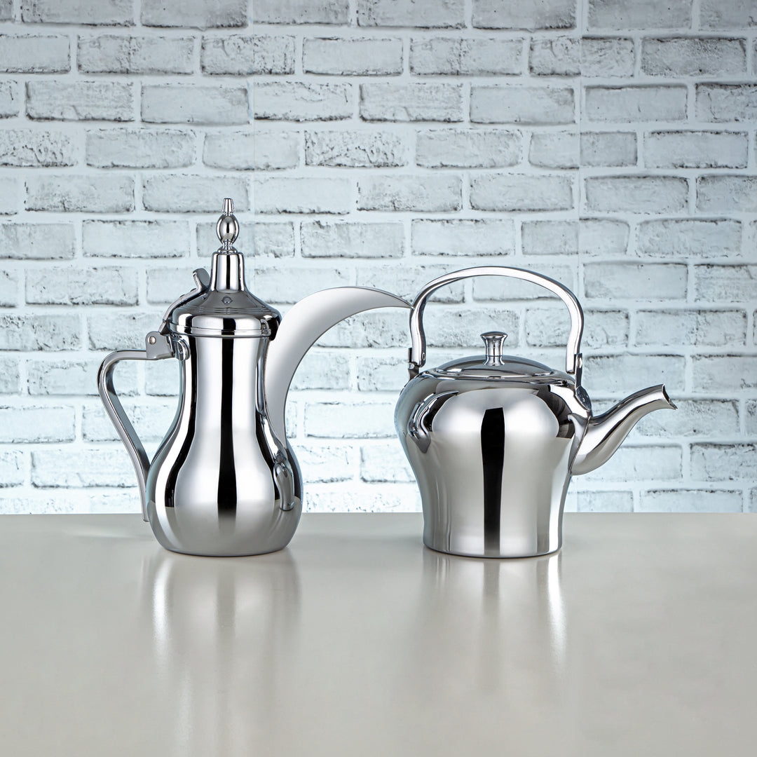 Almarjan 2 Pieces Albawadi Collection Stainless Steel Tea & Coffee Set - STS0013124