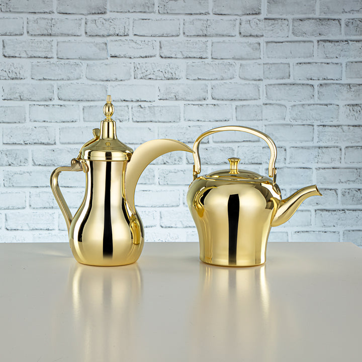 Almarjan 2 Pieces Albawadi Collection Stainless Steel Tea & Coffee Set - STS0013127