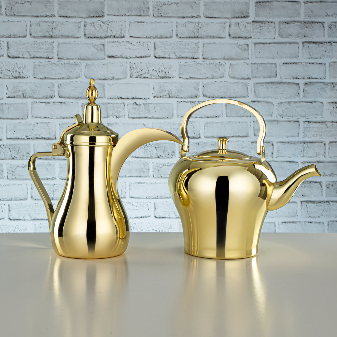 Almarjan 2 Pieces Albawadi Collection Stainless Steel Tea & Coffee Set - STS0013129