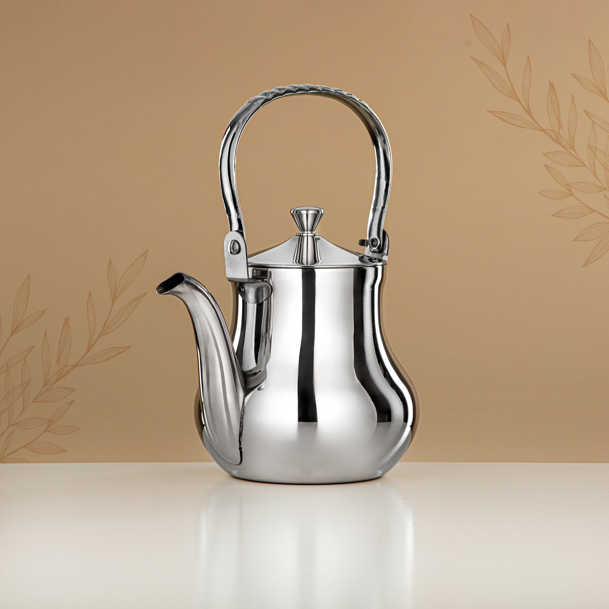 Almarjan Tea Kettle 1.1L Silver – Elegance