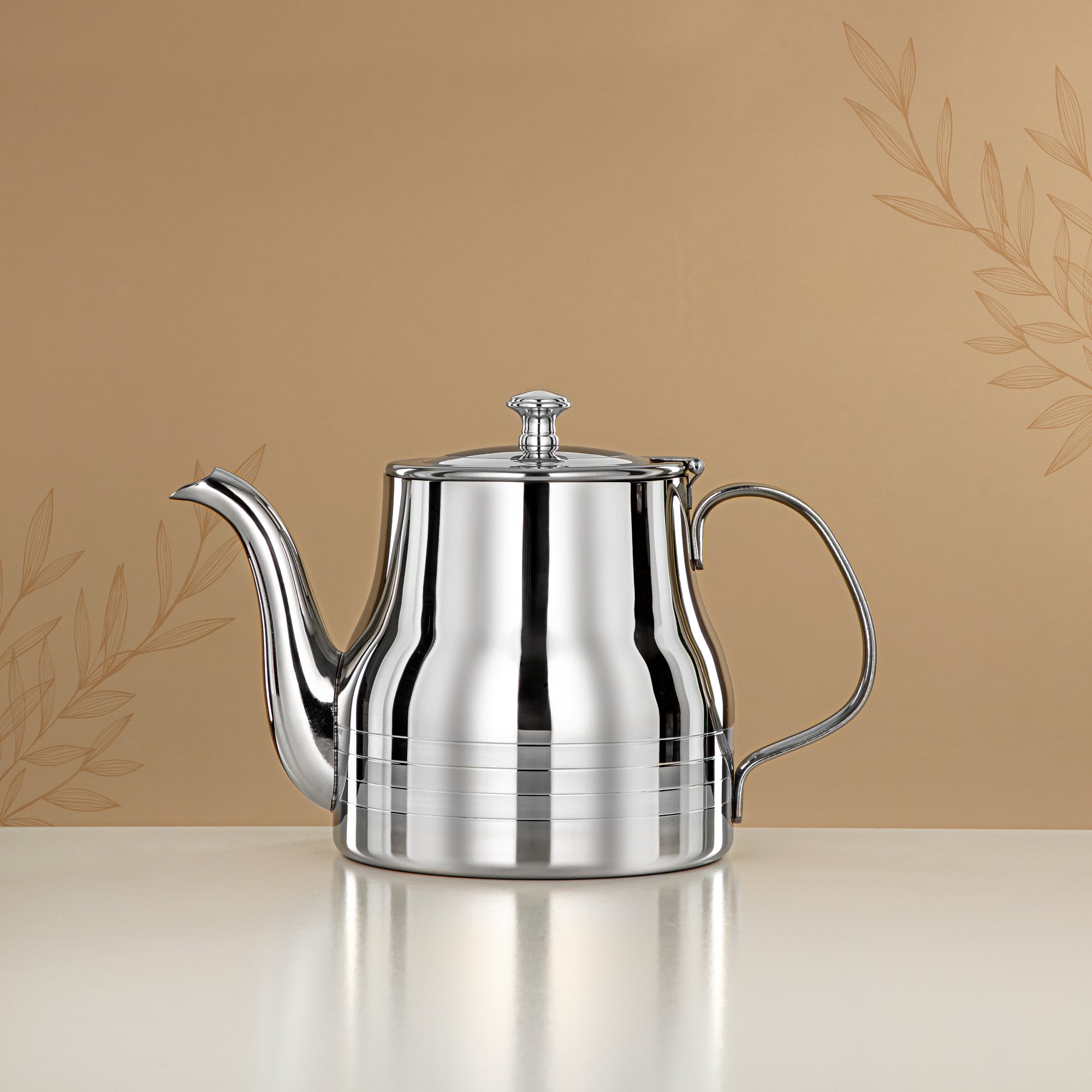 Almarjan Teapot Stainless Steel 1.2L – Elegance