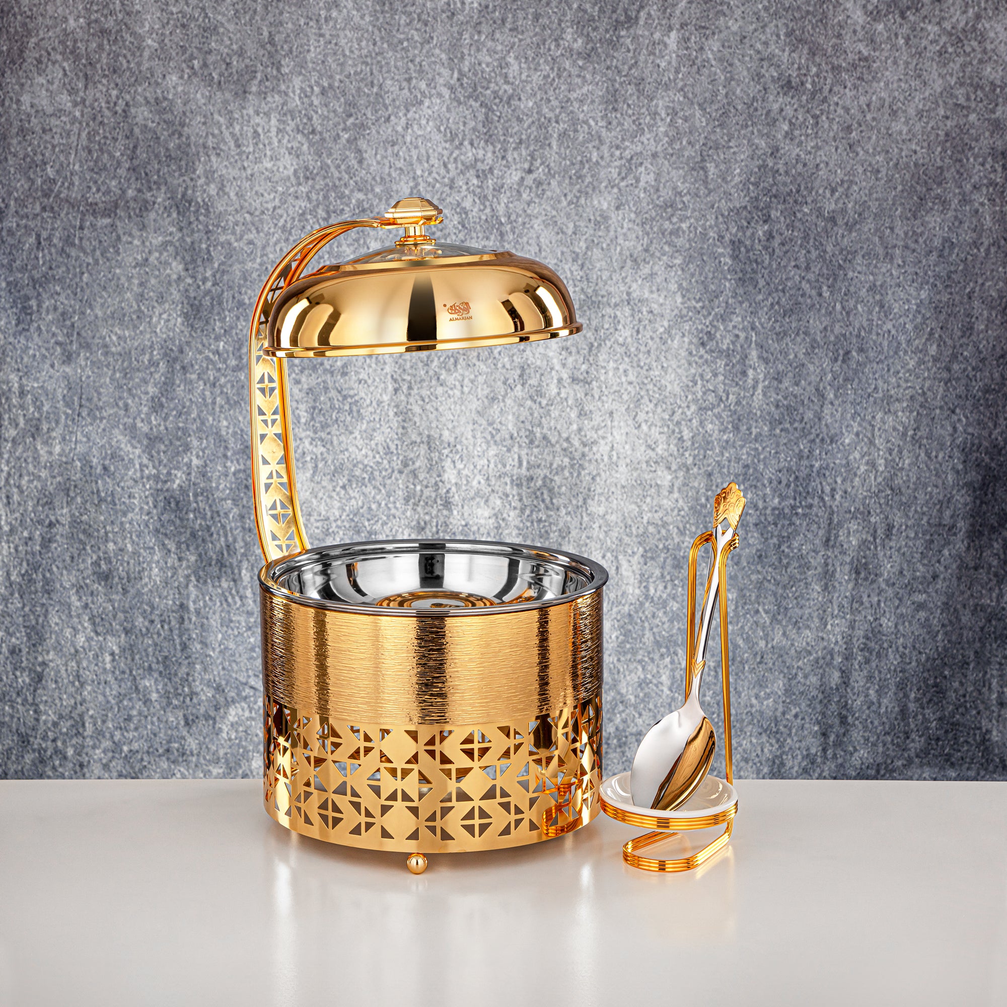 Almarjan 2000 ML Chafing Dish Gold - STS0013332