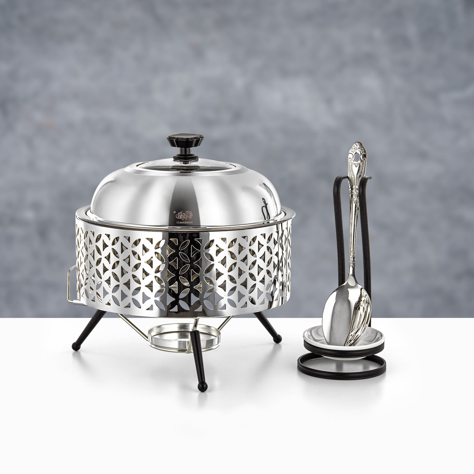 Almarjan Chafing Dish 2L Silver & Black