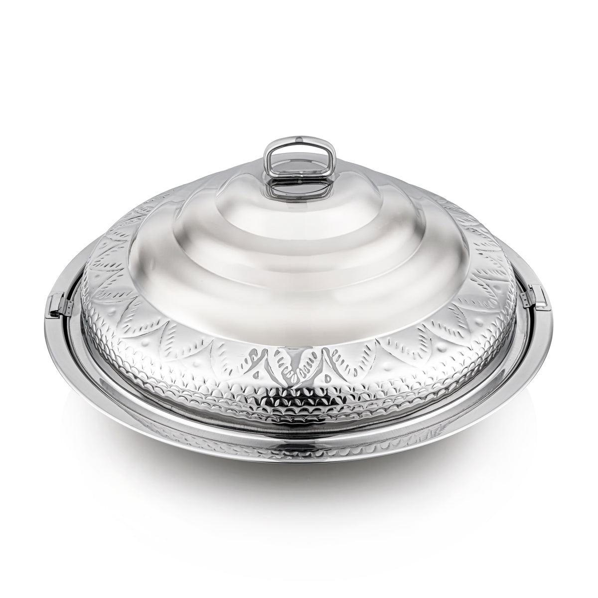 Almarjan 55 CM Abraj Collection Stainless Steel Hot Pot Silver - H22M59