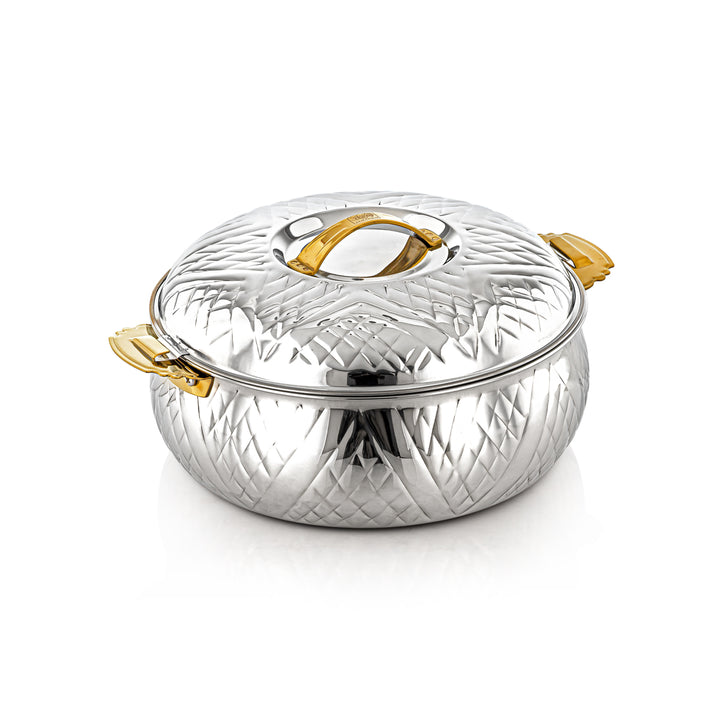 Almarjan 4 Pieces Sonbola Collection Stainless Steel Hot Pot Silver & Gold - H23M4HG