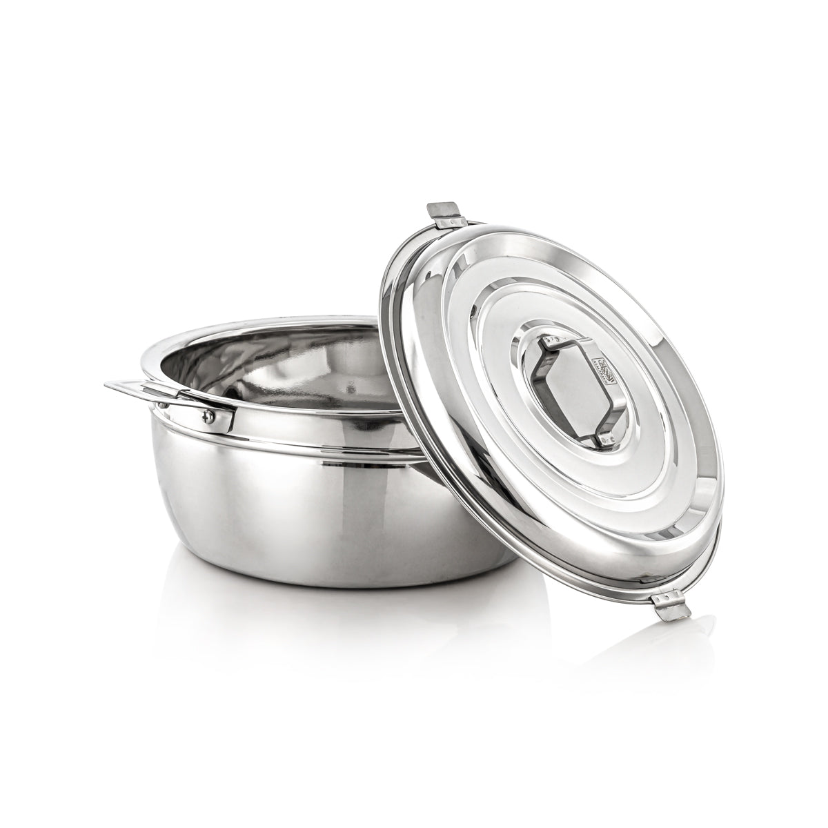 Almarjan 4 Pieces Modon Collection Stainless Steel Hot Pot Silver - H23P3