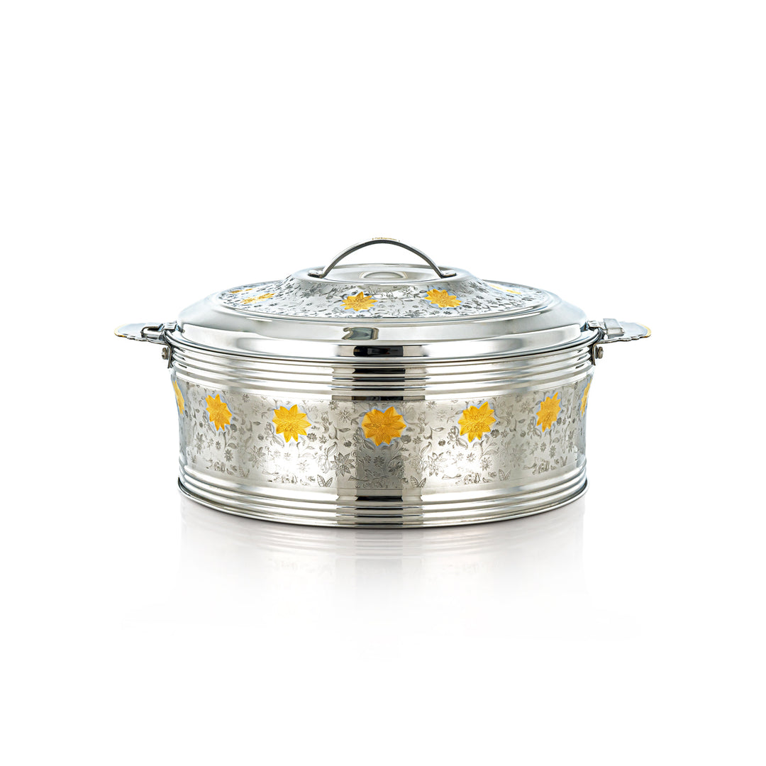 Almarjan 3 Pieces Sausan Collection Stainless Steel Hot Pot Silver & Gold - H23EPG7HG