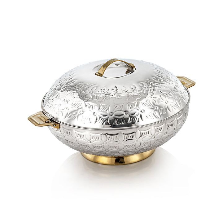 Almarjan 12000 ML Kanz Collection Stainless Steel Hot Pot Silver & Gold - H23M6HG