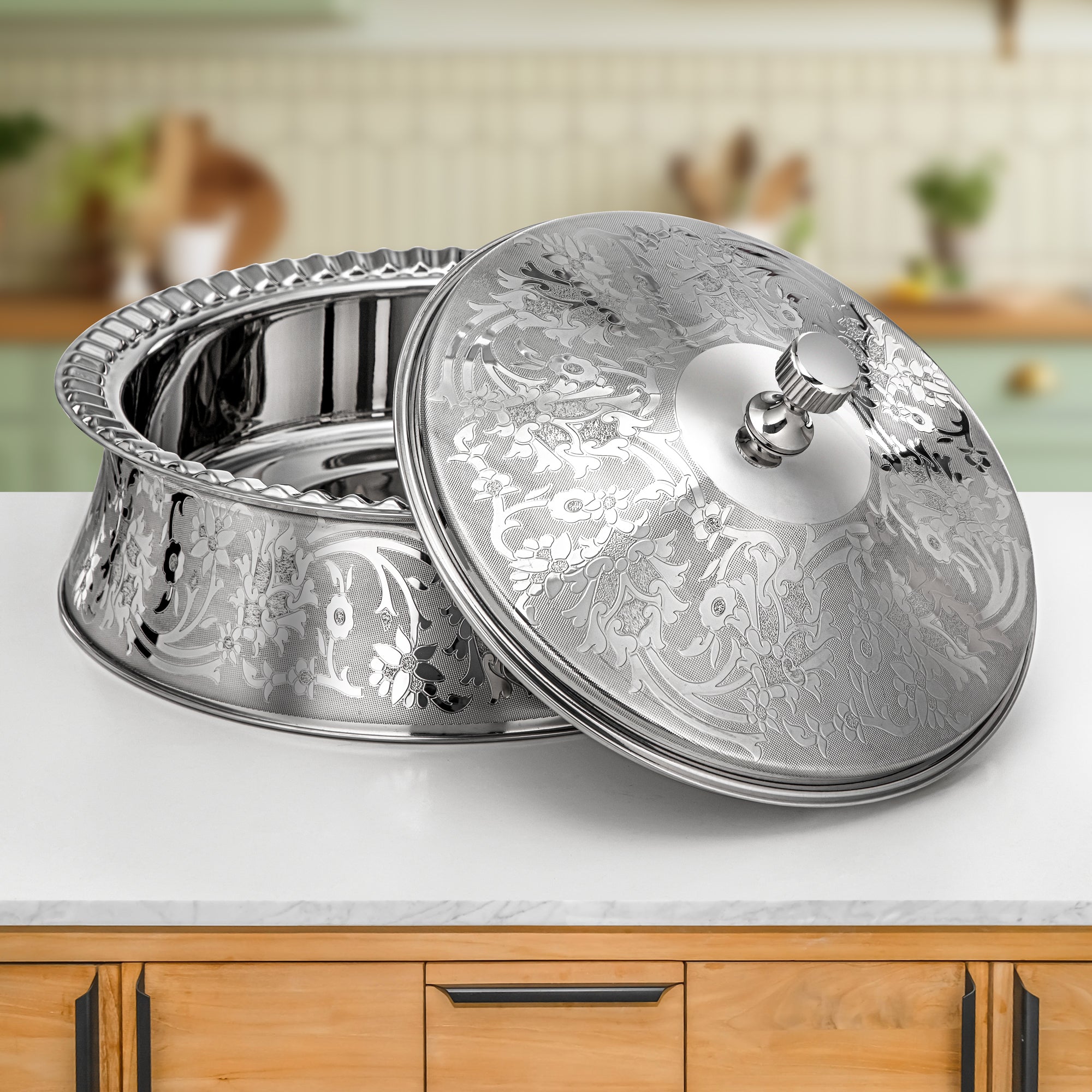 Almarjan Hot Pot Stainless Steel 35 cm – Afrah Collection
